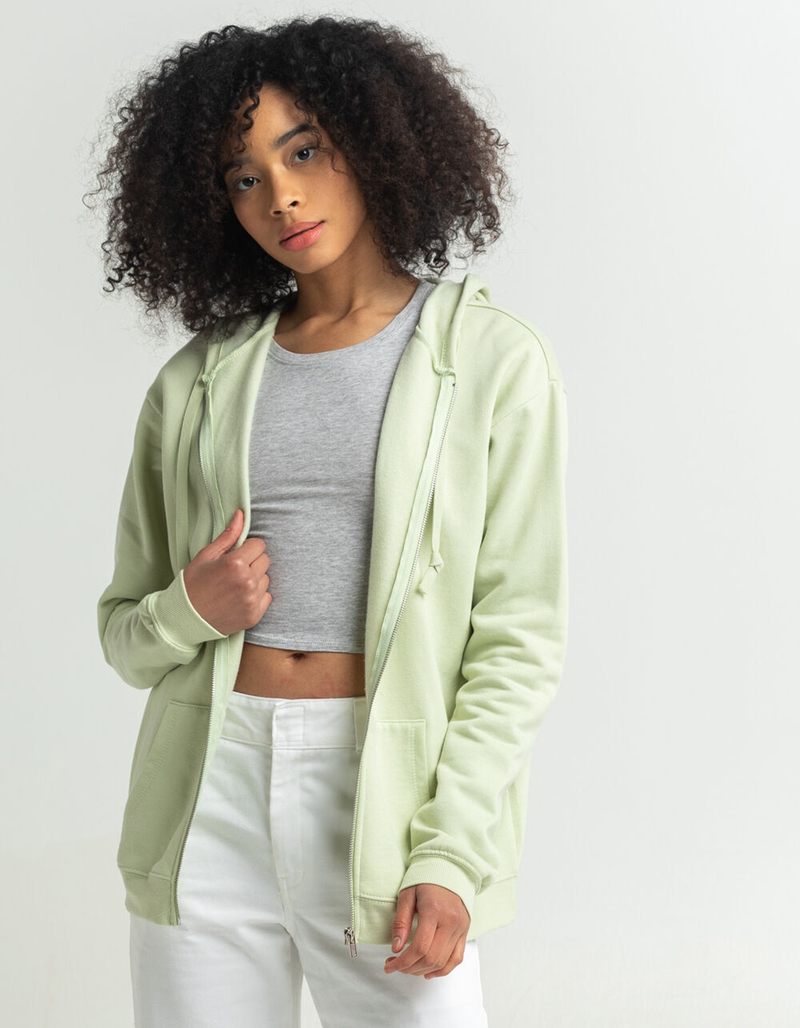 FULL TILT Womens Oversized Zip Up Hoodie image number 3