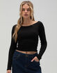 TILLYS Ballet Neck Womens Long Sleeve Top  image number 1