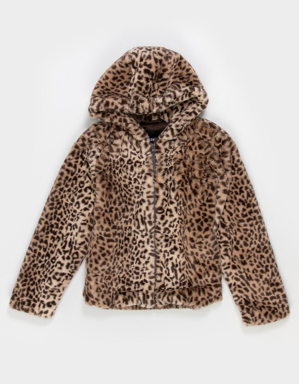 RSQ Girls Leopard Print Faux Fur Hooded Jacket - LEOPARD | Tillys