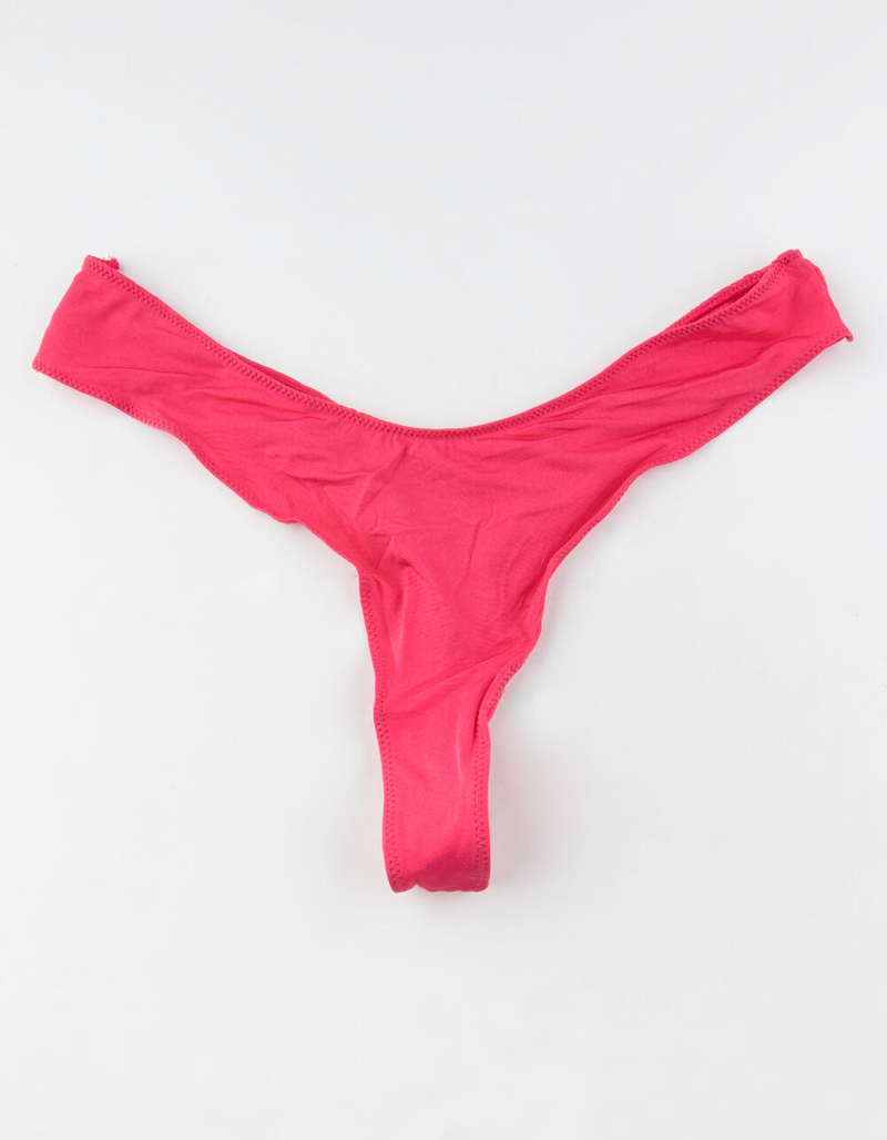 FULL TILT Shiny Micro V Hot Pink Thong image number 0