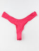 FULL TILT Shiny Micro V Hot Pink Thong image number 1