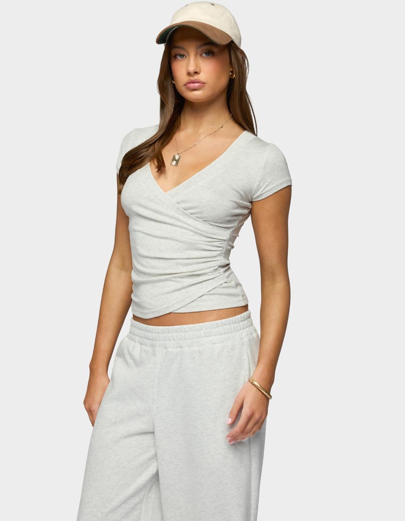 EDIKTED Iria V-Neck Wrapped Top image number 1