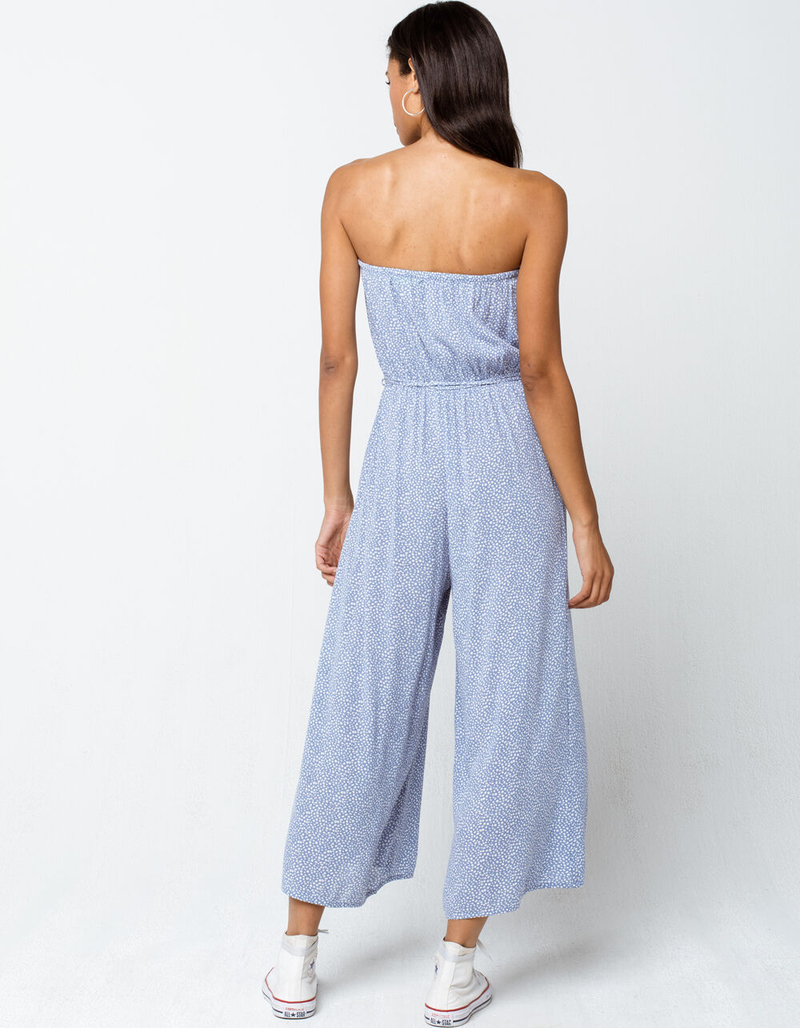 GOOD LUCK GEM Dot Blue Tube Jumpsuit image number 2