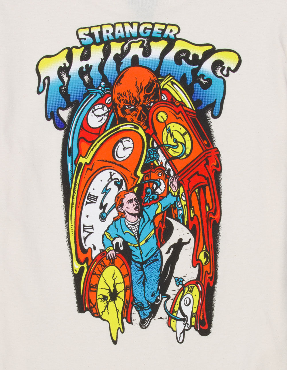 SANTA CRUZ x Stranger Things Max Melting Clock Boys Tee - NATURAL