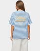 EDIKTED Chill Girl Striped Oversized Tee image number 3