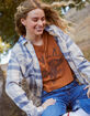 RSQ Womens Raw Edge Flannel image number 6