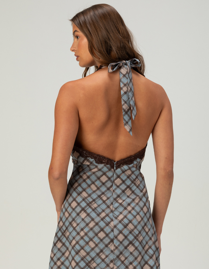 RSQ Womens Plaid Halter Dress image number 3