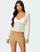 EDIKTED Laila Textured Lacey Top image number 1