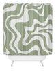 DENY DESIGNS Kierkegaard Design Liquid Swirl Shower Curtain image number 1