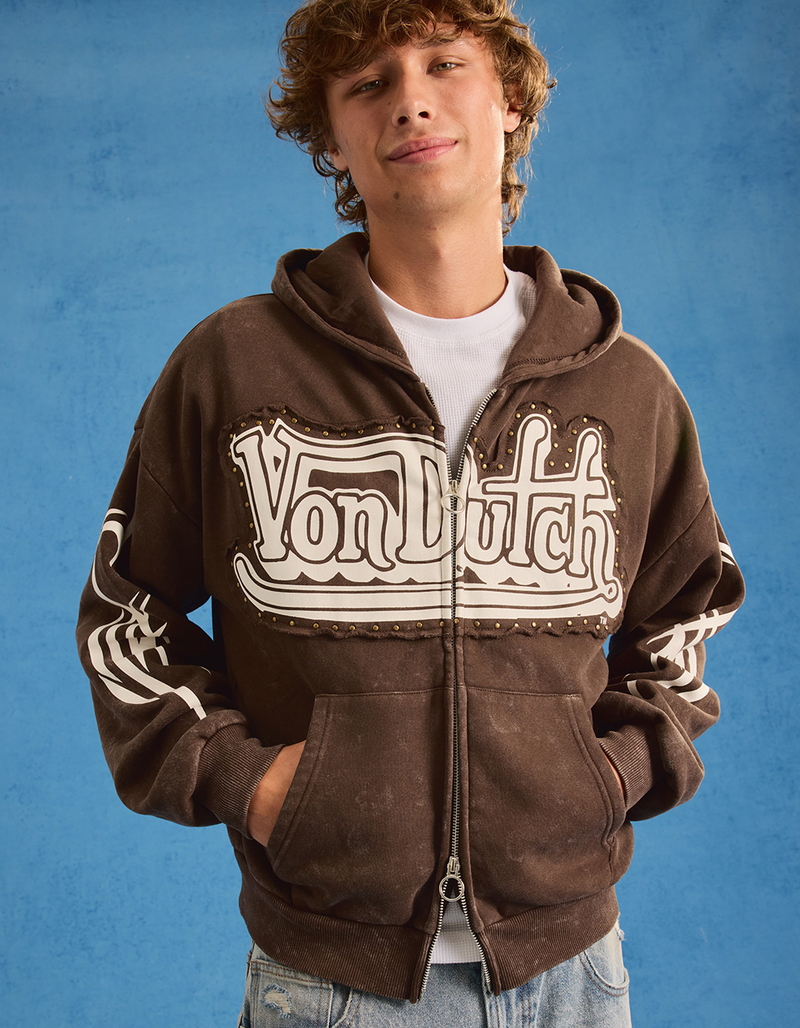 VON DUTCH Wings Mens Zip-Up Hoodie image number 0