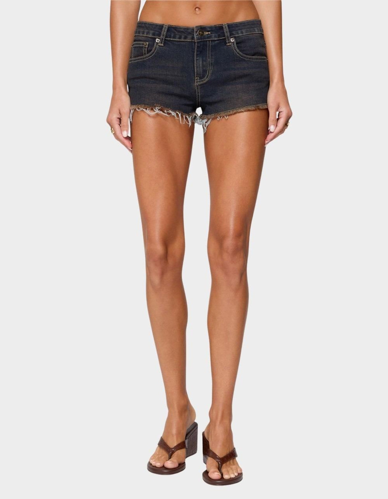 EDIKTED Mistie Denim Micro Shorts image number 0