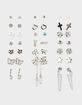 FULL TILT 20 Pack Stud Bow Cross Earrings image number 1