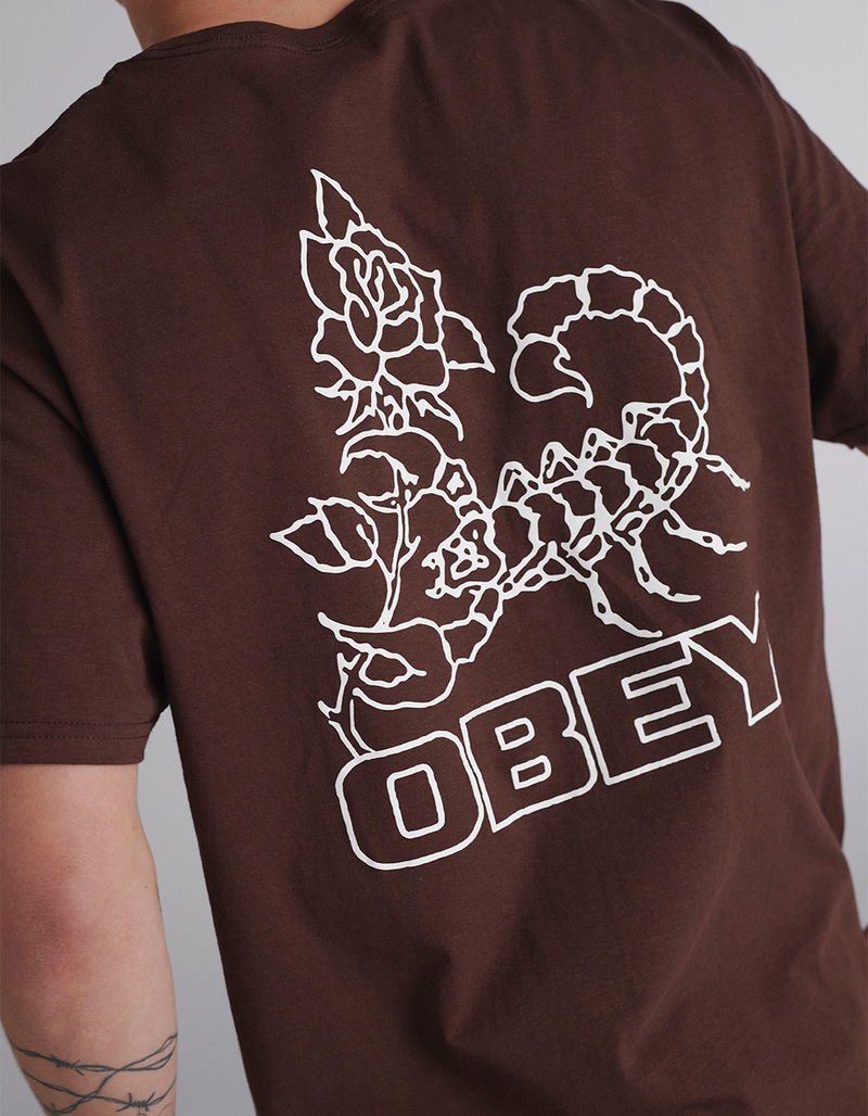 OBEY Scorpion Rose Mens Tee image number 5