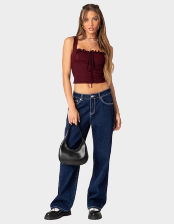 EDIKTED Aurelia Bustier Mesh Top Alternative Image