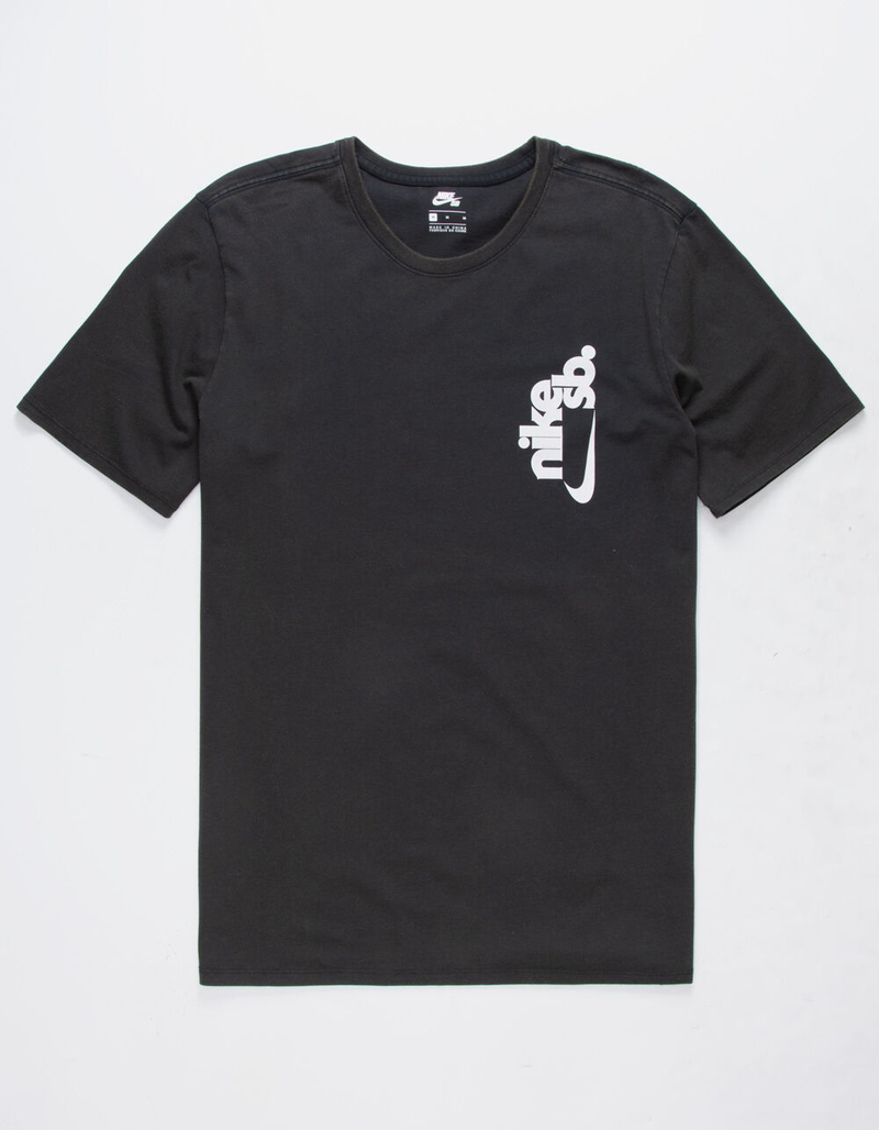 NIKE SB Vertical Dye Black Mens T-Shirt image number 0