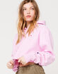 CHAMPION Reverse Weave Womens Pink Crop Hoodie image number 1
