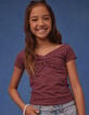 FULL TILT Off The Shoulder Girls Polka Dot Top image number 1