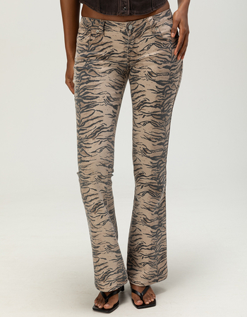 WEST OF MELROSE Low Rise Tiger Womens Bootcut Jeans Alternative Image