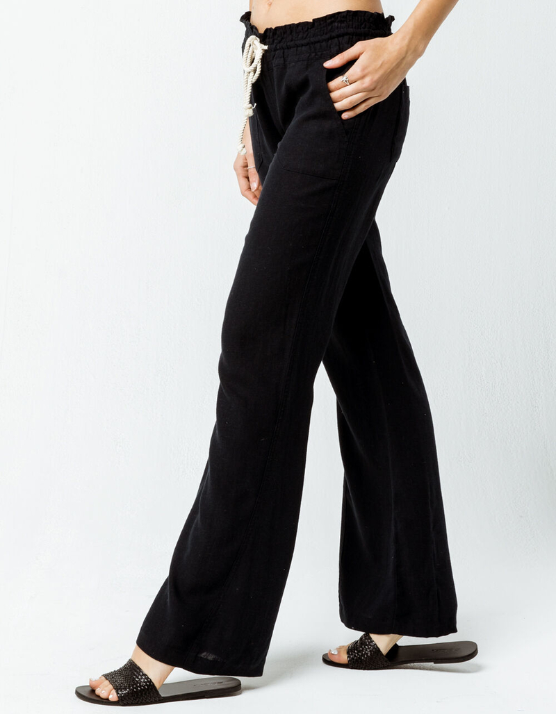 ROXY Oceanside Black Womens Beach Pants image number 1