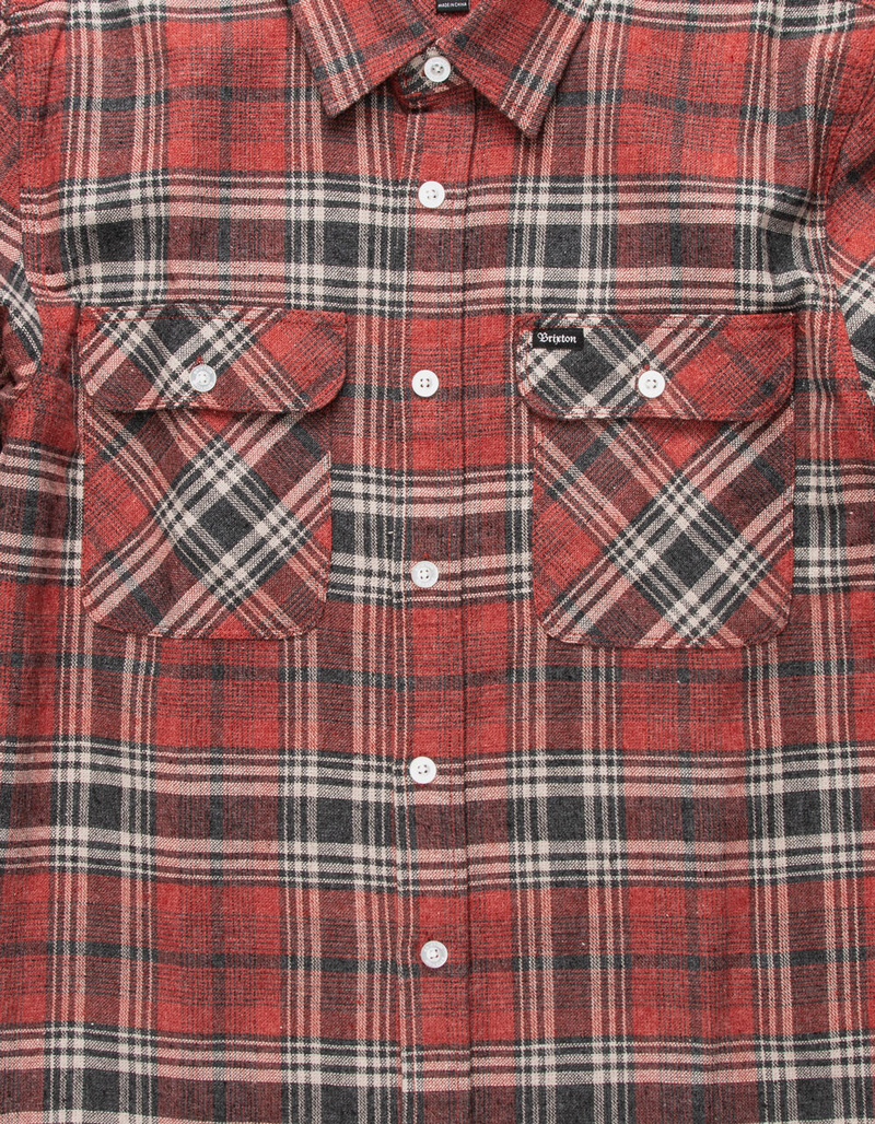 BRIXTON Bowery Brick Mens Flannel Shirt image number 1