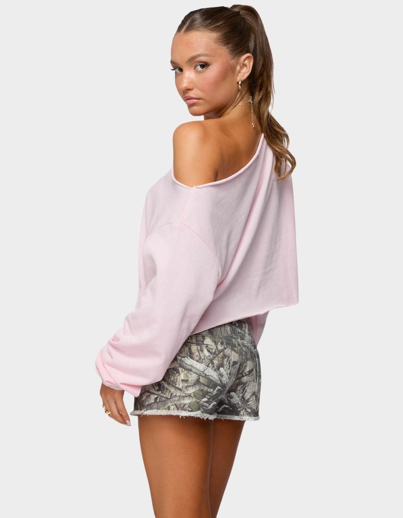 EDIKTED Aveline Off Shoulder Light Sweatshirt image number 2
