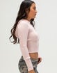 RSQ Womens Cable Knit Zip-Up Hooded Sweater image number 3