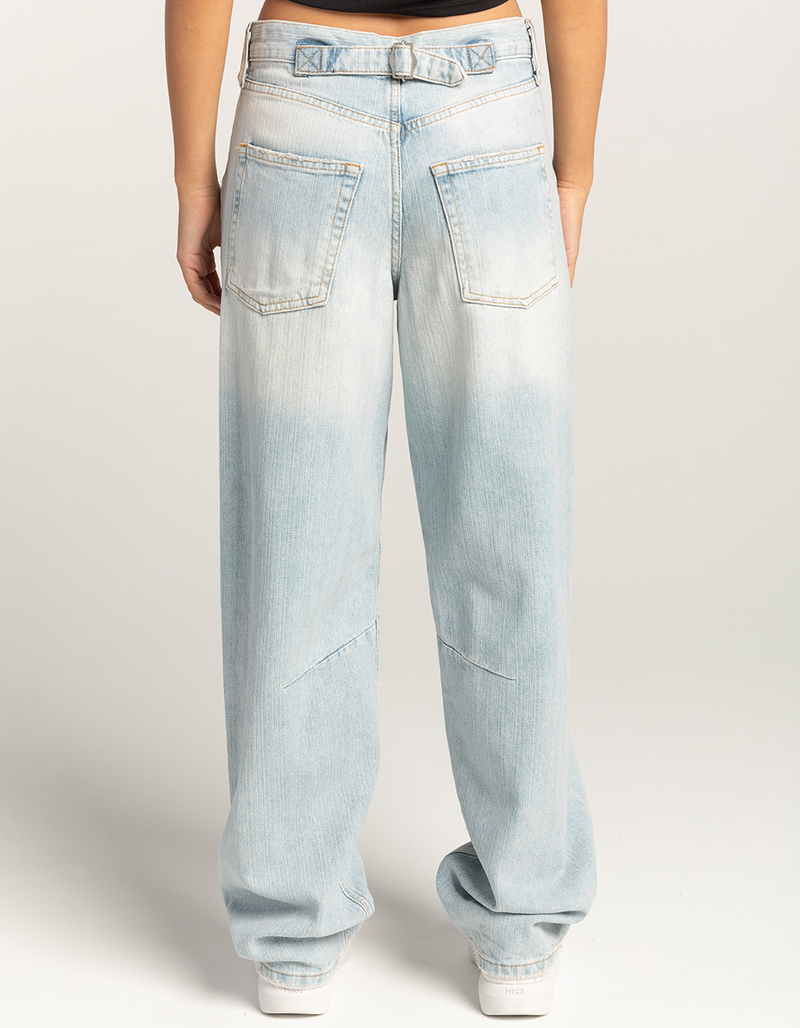 BDG Urban Outfitters Logan Boyfriend Herringbone Stripe Light Vintage Womens Jeans image number 3