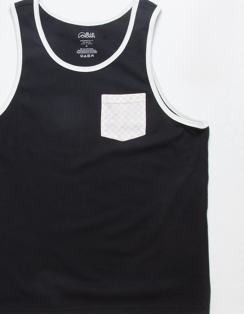 BLUE CROWN Mens Printed Pocket Tank Top image number 6