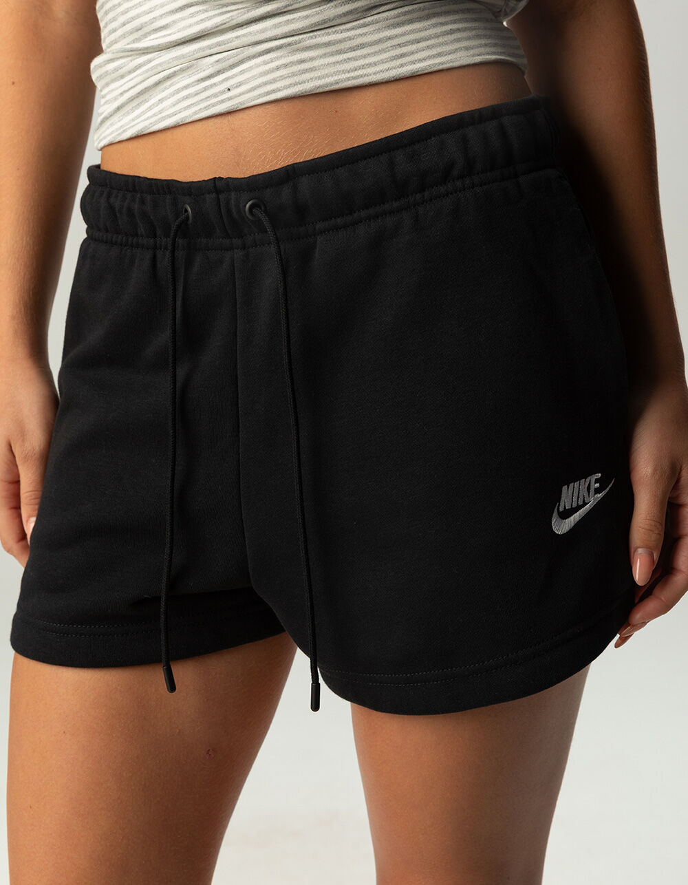 NIKE Sportswear Essential Womens Sweat Shorts - BLACK - M | Tillys