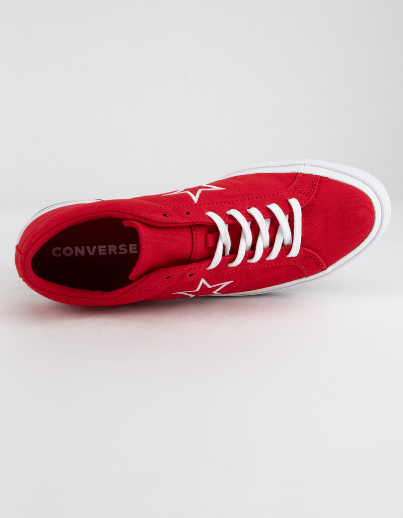 CONVERSE One Star OX Enamel Red & White Low Top Shoes image number 2