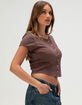 WEST OF MELROSE Button Front Womens Top image number 3