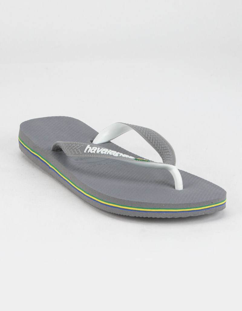 HAVAIANAS Brazil Mix Mens Gray Sandals image number 0