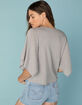 WEST OF MELROSE Ride Or Tie Light Gray Womens Tee image number 3