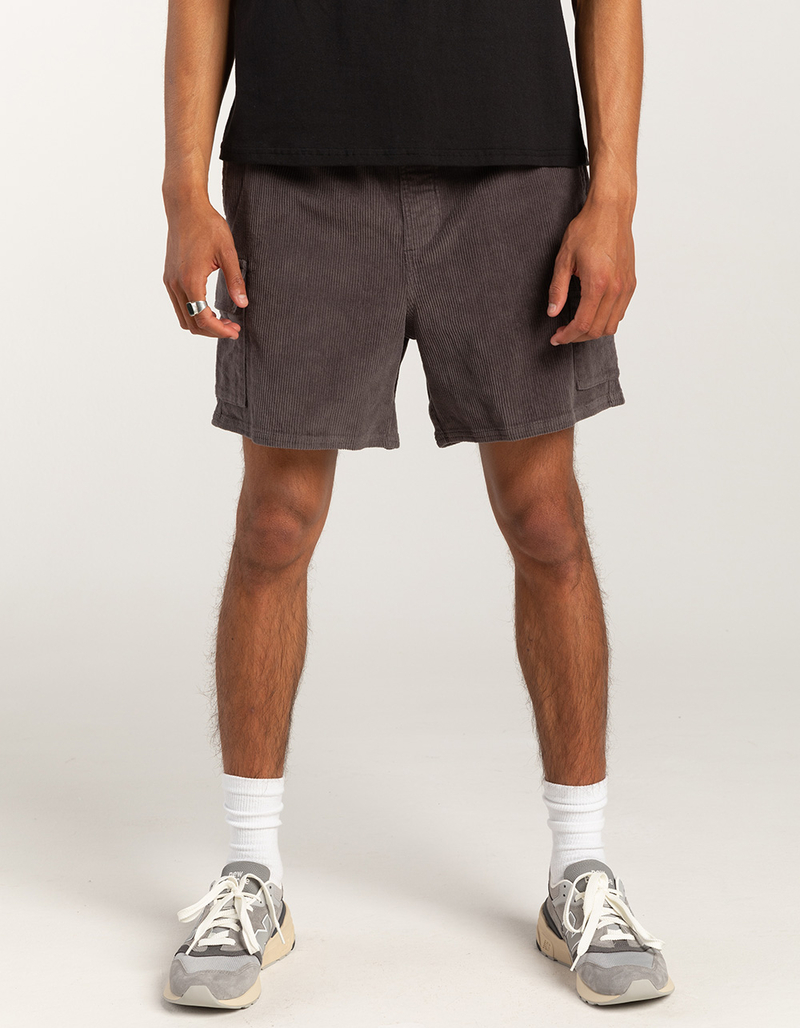 RSQ Mens Cord Cargo Pull On Shorts image number 2