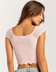 FULL TILT Open Knit Button Front Womens Sweater image number 4