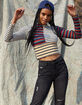 FULL TILT Womens Mixed Stripe Tee image number 4