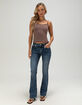 MISS ME Border Pocket Womens Mid Rise Bootcut Jeans image number 5