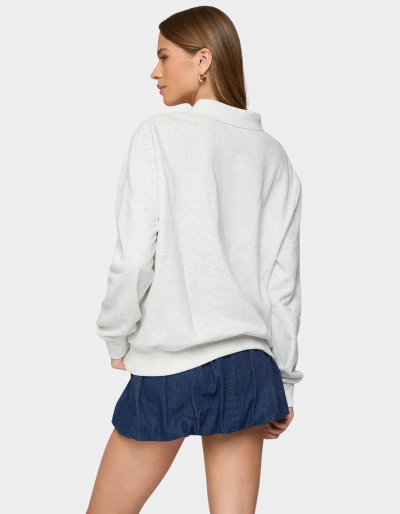 EDIKTED Scholar Oversized Polo Sweatshirt image number 2
