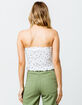 IVY & MAIN Ditsy Floral Smocked Womens Crop Tube Top image number 3