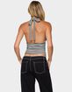 EDIKTED Sage Striped Halter Top image number 3