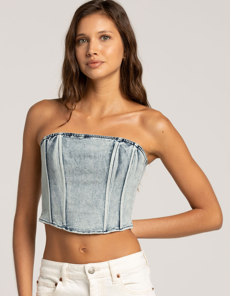 EMORY PARK Womens Denim Corset image number 0