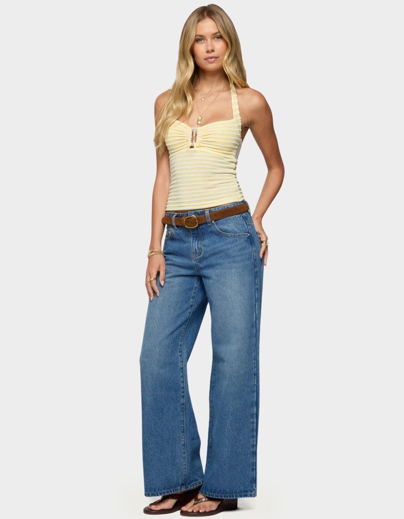 EDIKTED Ery Wide Leg Mid Rise Jeans image number 3