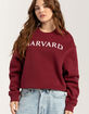 HYPE AND VICE Harvard University Womens Crewneck Sweatshirt image number 2