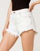 SKY AND SPARROW Frayed Cut Off Womens Denim Shorts image number 2