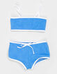 FULL TILT Texture Girls Bandeau Bikini Set image number 1