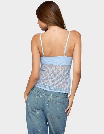 EDIKTED Priya Sheer Lace Split Front Top Alternative Image