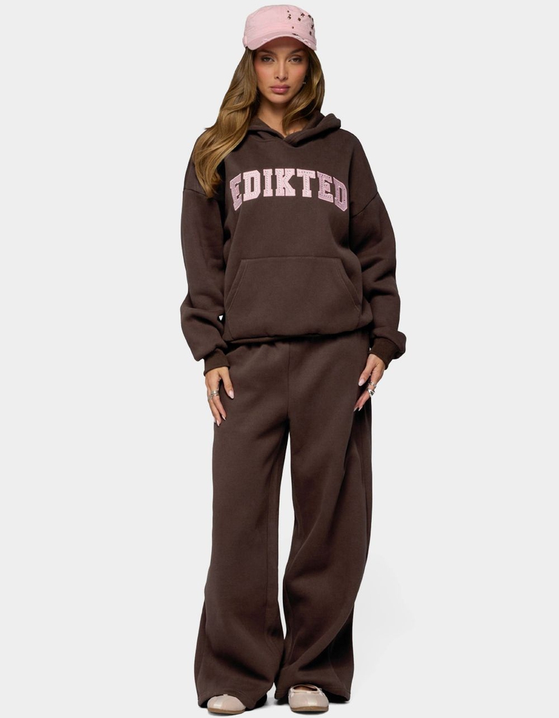 EDIKTED Glow Rhinestone Sweatpants image number 4