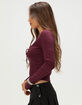 RSQ Womens Texture Long Sleeve Top image number 3