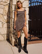 FULL TILT Leopard Print Womens Babydoll Dress image number 1