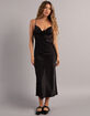 WEST OF MELROSE Satin Rosette Womens Midi Dress image number 1